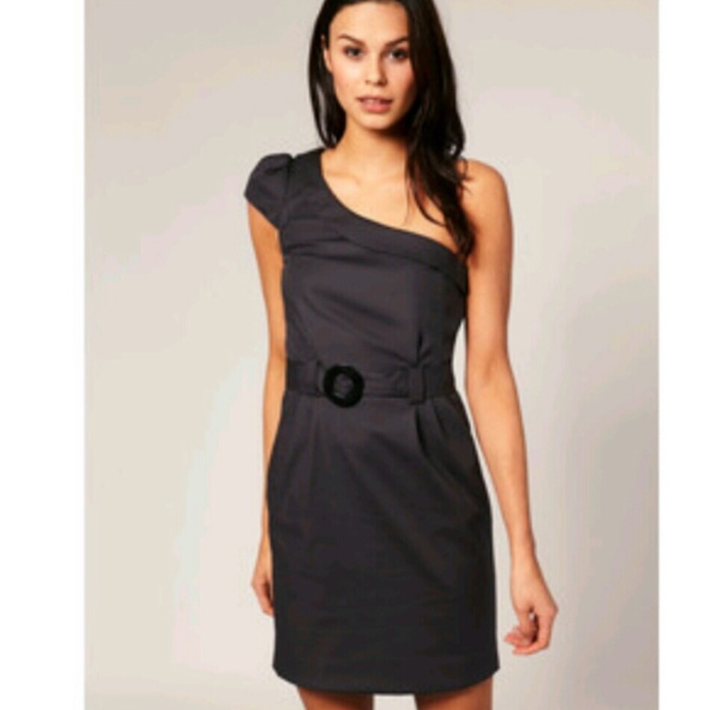 French Connection one shoulder fitted dress